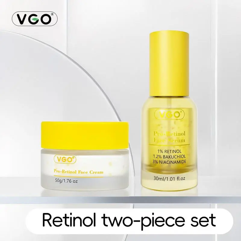 VGO Anti-aging Serum with 1% Retinol. A facial serum containing retinol and 3% niacinamide that reduces fine lines and wrinkles. 30 ml, 1fl.oz-A  Skin Care Kits