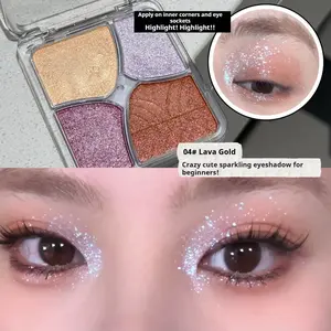 Multifunctional Highlighter Palette, Color-Changing Pearl Finish, Waterproof & Sweat-Resistant, Long-Lasting Makeup, Ideal for Daily Use