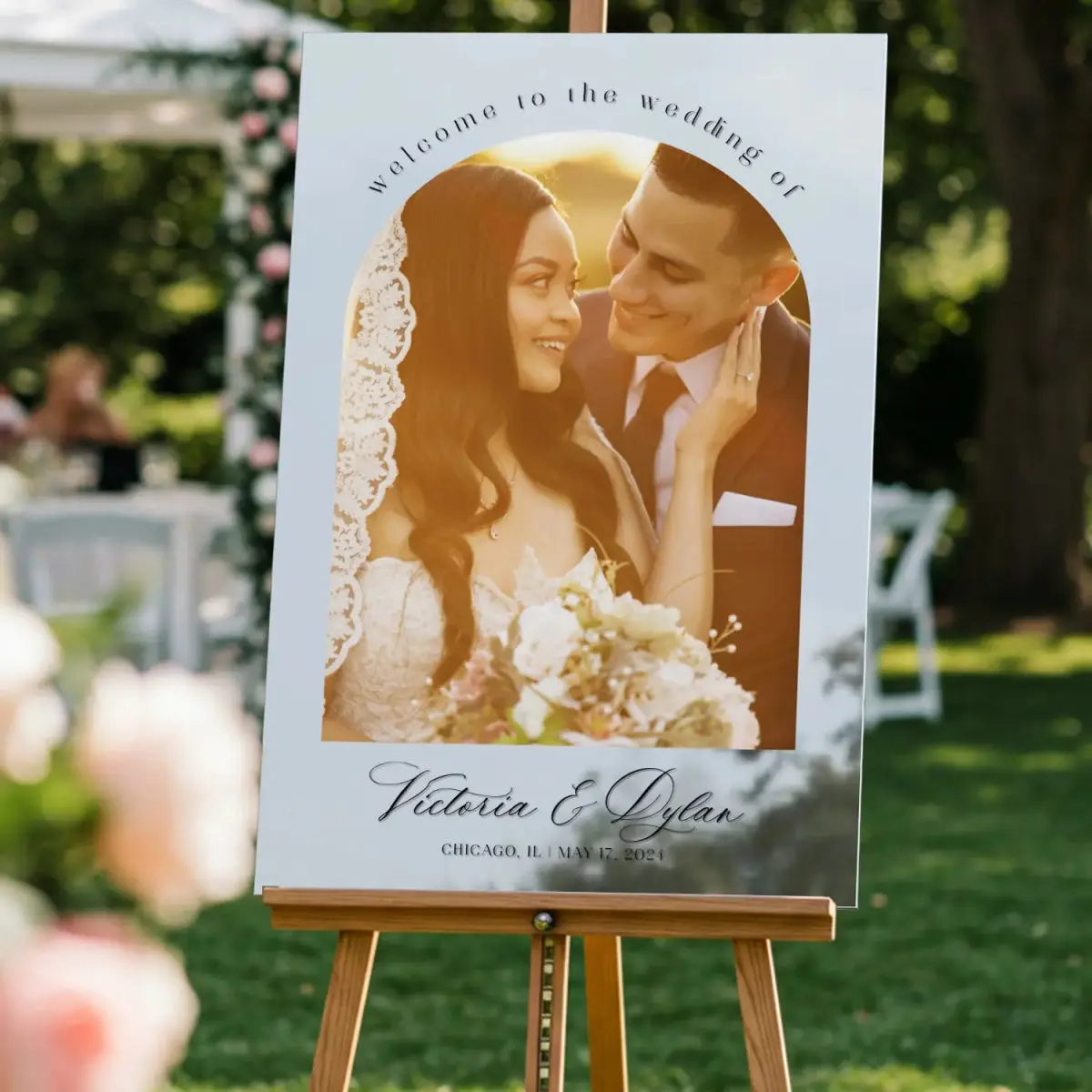 Wedding Welcome Sign With Photo, Photo Wedding Sign