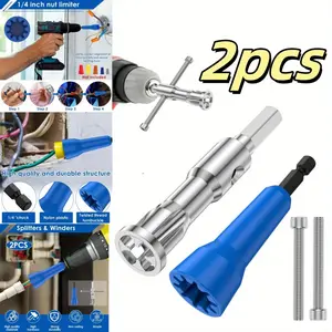 Wire Twister Tool for Drill with 1/4" Chuck Cable Quick Stripping Electricians Tools Upgrade Kit High-Quality Steel Nut Twisting Connector Driver