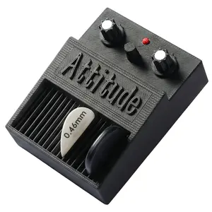 Magnetic Base Guitar String Holder Box, Flexible Tpu Slot, Holds 1-12 Strings, 0.46mm-3.0mm Thick, Rock Style, Amp & Desktop Use
