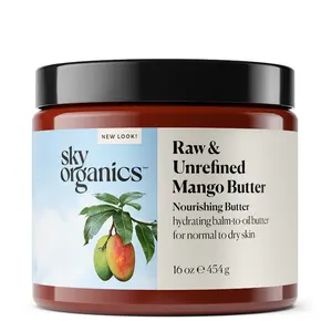Sky Organics Mango Butter for Body & Face, 16oz Light Daily Hydration Moisturizer with Vitamins & Antioxidants for Soft, Smooth Skin, Vegan Beauty & Personal Care Body Moisturizer