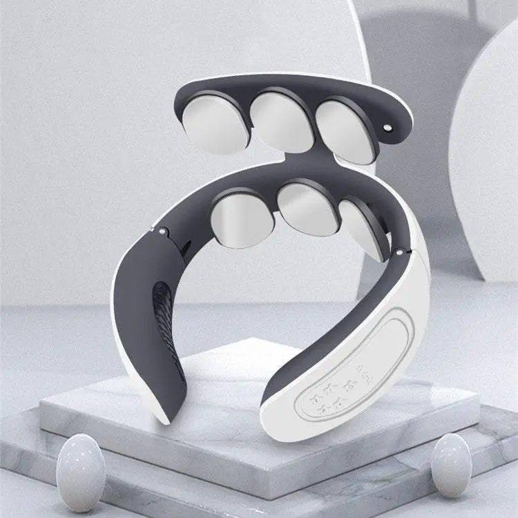 Portable Six-Head Cervical Massager with Adjustable Intensity Levels