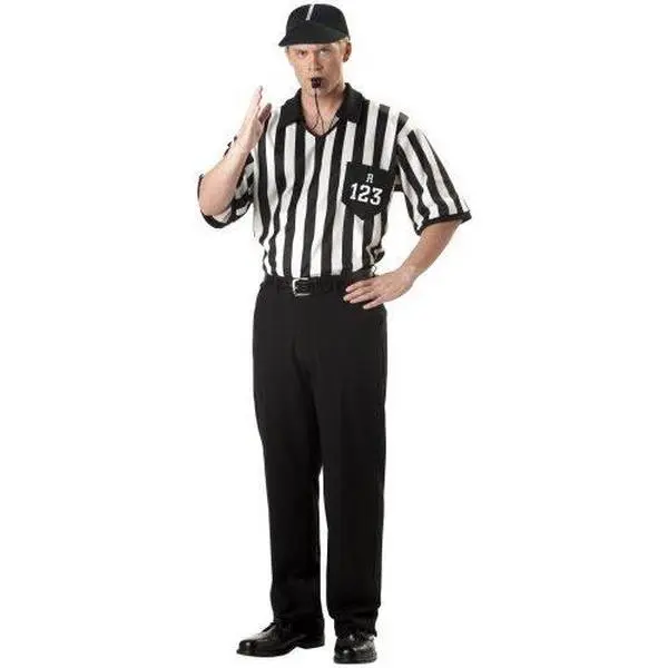 Referee Shirt Hat - Sports - Costume - Men - XL