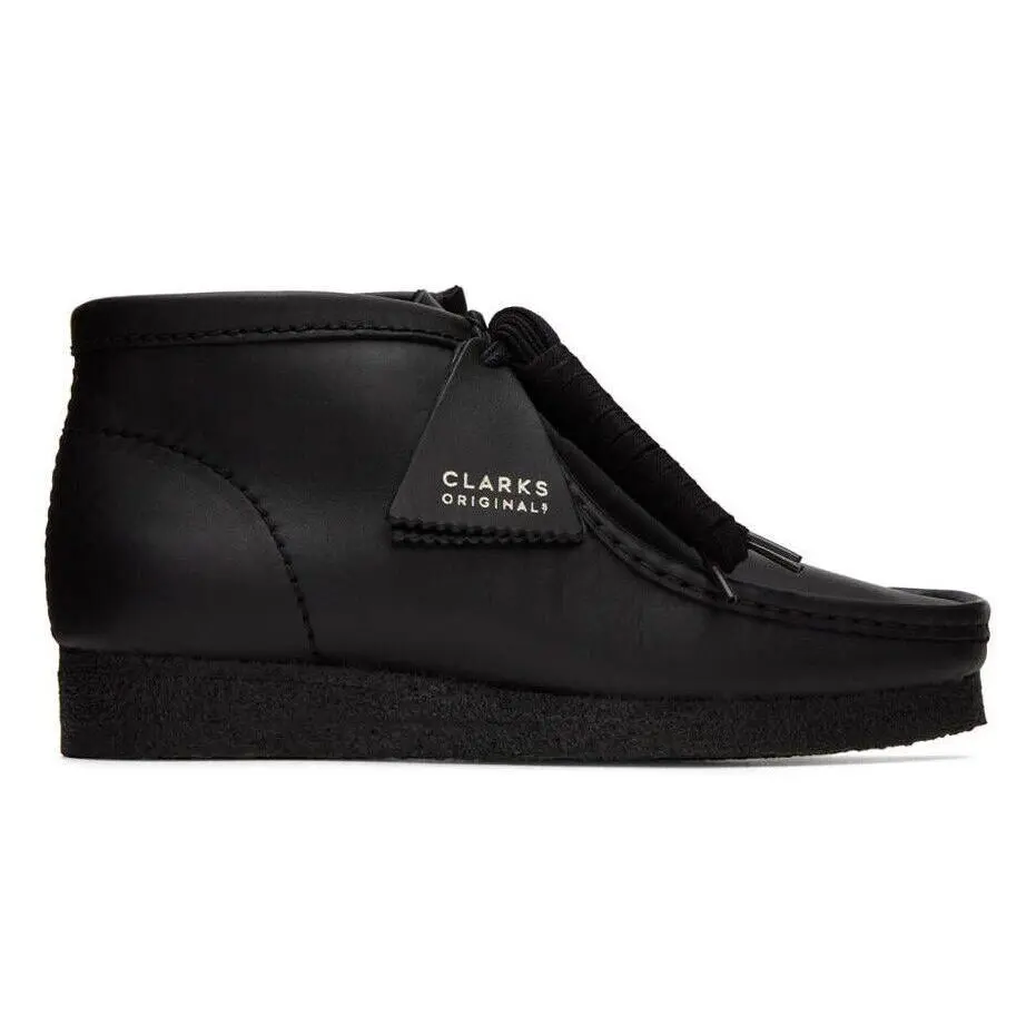 Clarks Wallabee Boot - Black Leather - 26155512 - Men's Clarks Wallabee Boot - Black Leather - 26155512 - Men's