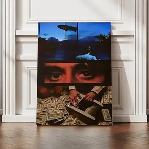 Modern Abstract Canvas Wall Art – Aesthetic Money & Eyes Poster for Living Room Bedroom Decor