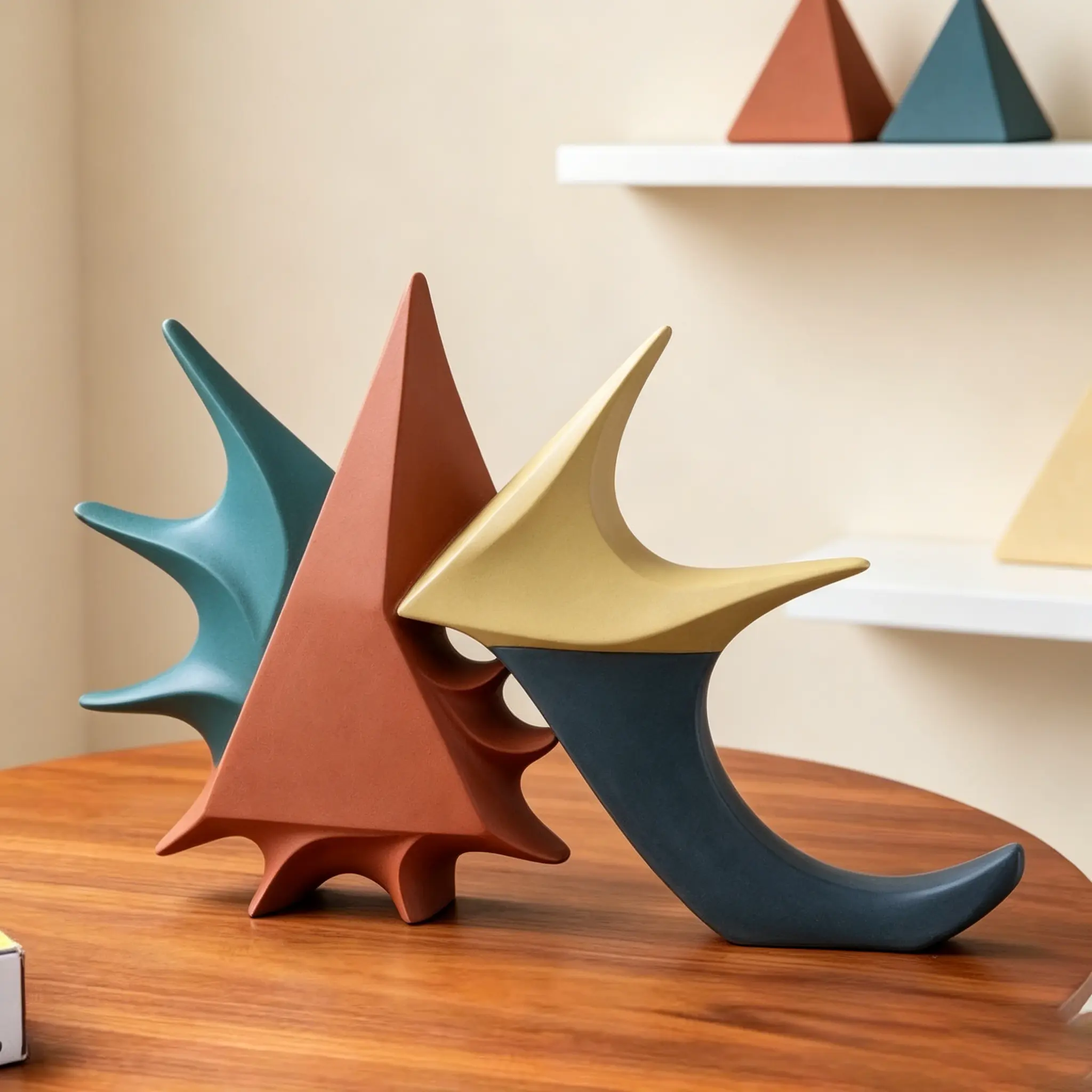 Handcrafted Premium Triangle Figurine - Home Decor Statue, Decorative Home Ornament