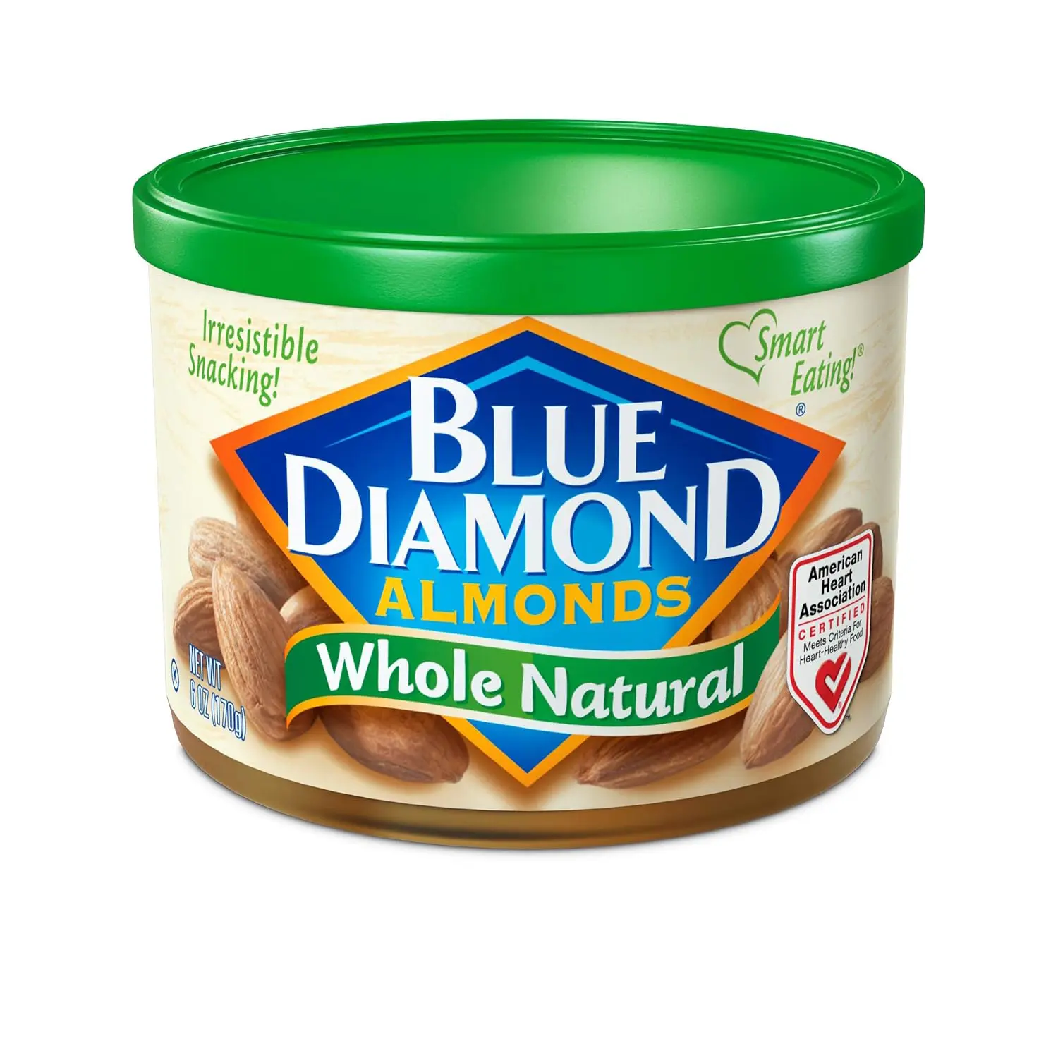 Blue Diamond Raw Whole Almonds, Natural, 6oz - Healthy Snack