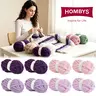 HOMBYS Premier Yarn Set - 3/4" Super Soft Chunky Chenille Velvet, 8 oz 27yds Each Skein, Knitted Material Knitting Supplies for Arm Knitting DIY Crafts (Mom-Friendly)