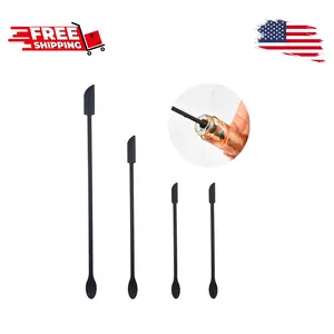 4 Pieces Mini Silicone Spatula Set (4, BLACK)
