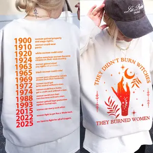 They Didn't Burn Witches They Burned Women Shirt Feminism Sweatshirt Women's Rights Hoodie Oversized Soft Breathable Cotton Tops