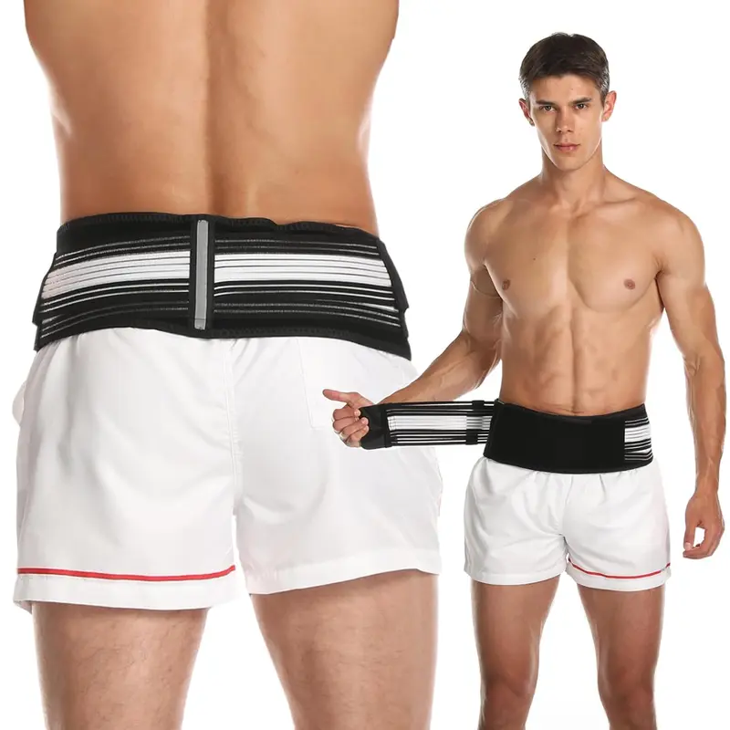 GETBED Adjustable Sacroiliac Hip Support Belt - Athletic Recovery Support Protective Gear for Adults, Injury Prevention, Chiropractor-Approved Sciatica & Lower Back Pain Relief