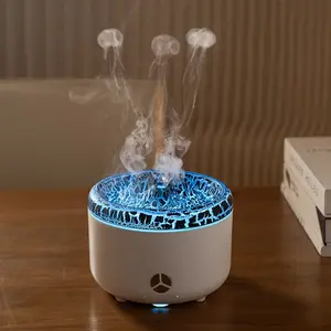 Volcanic Flame Aroma Diffuser with LED Night Light - Portable Aromatherapy Humidifier, Automatic Power Off, 2 Color Modes, Perfect for Home and Office