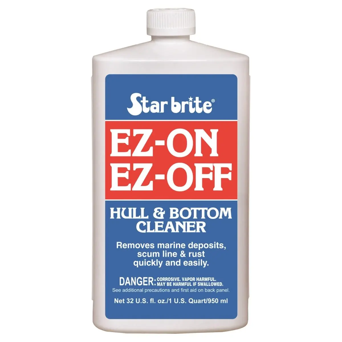 212 MAIN Star Brite 092832 32 oz Liquid Buffered Acid Ez On-Off Eco-Friendly Hull & Bottom Cleaner - Bristle-Enhanced Solution for Fish Boxes, In-Deck Storage, Plastic Container, Boat Bottoms, Removes Rust Stains, Easy-Remove, Water, Cleaning
