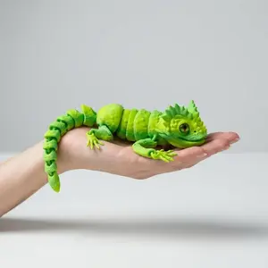Flexible Joint Lizard Decor, Reptile Statue, Cute Desktop Ornament for Home Office, Unique Gift for Animal Enthusiasts