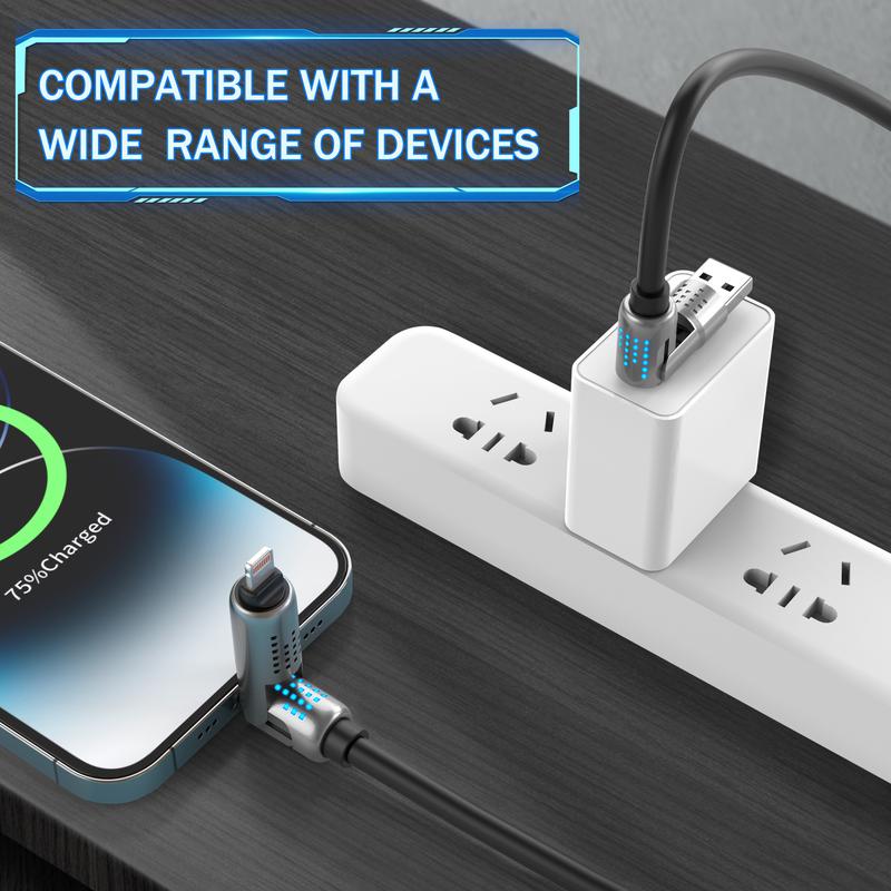 240W 4-in-1 USB-C Cable, PD 5A Fast Charging, Data Sync, USB-A, Type-C, Lightning,  Aluminum, Compatible with iPhone 16/15, iPad, Samsung, Laptops