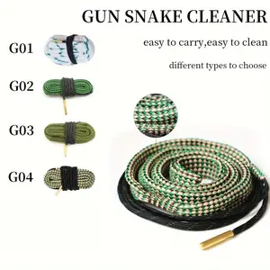 4pack Bore Rope Brush Cleaner Cleaning Snakes, Barrel Snake For Different Types