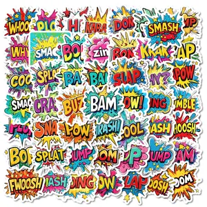 50 Surprising and Explosive Letter Doodle Stickers, Suitable for Scrapbooks, Diaries, Laptops, Water Bottles, Cars, and Other Faith-based Designs—gifts with Positive Messages, Truck Sticker, Sticker Decals