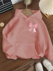 Girls' Spring & Fall Casual Funny Sweatshirt Hoodie, Long Sleeve Loose-Fitting Sweatshirt, Comfortable All-Purpose Pullover Gift