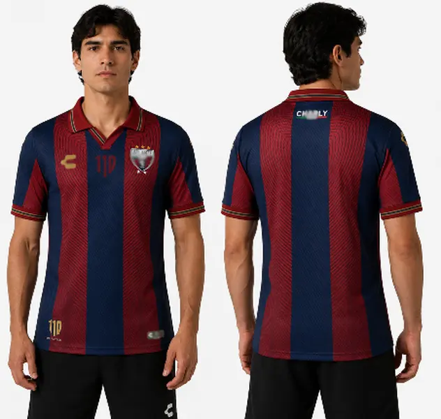 Men’s 2026/27 Premium Atlante FC Red Home Liga MX Soccer Jersey, Retro Graphic Polyester Sports Top, Lightweight Breathable Short-Sleeve Athletic Streetwear