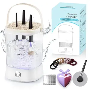 Electric Makeup Brush Cleaner - 9000 RPM Makeup Brush Cleaning Machine, IP65 Waterproof Automatic Makeup Brush Cleaner for Makeup Sponges and Brushes Cosmetic Cleansing
