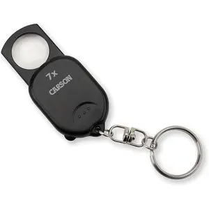 Household daily necessities Carson Clip and View Pop-Up Retractable 7X Aspheric Keychain Magnifier (GN-70)
