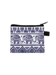 All-over elephant print coin purse