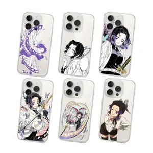 Shinobu Kochou Anime Artistic Phone Cases For iPhone 17 Promax Pro Air 16 Plus 15 14 13 12 11 Transparent Shockproof Protective Cover Perfect Christmas Halloween Birthday Gift