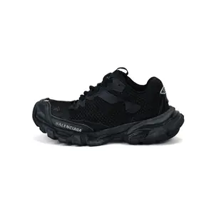 Balenciaga Track 3.0 Women's Low-Top Fashion Sneakers in Distressed Black Verifiable, with credentials and supporting global authentication