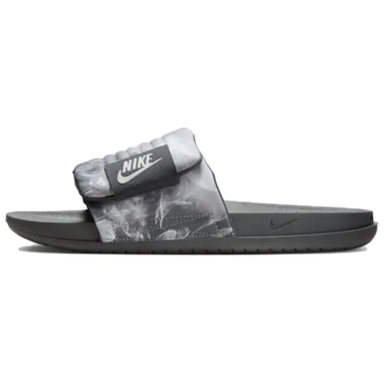 Nike Offcourt Adjust Slide Abrasion Resistant Slippers Men's Black Gray Stylish Comfortable HQ2178-001