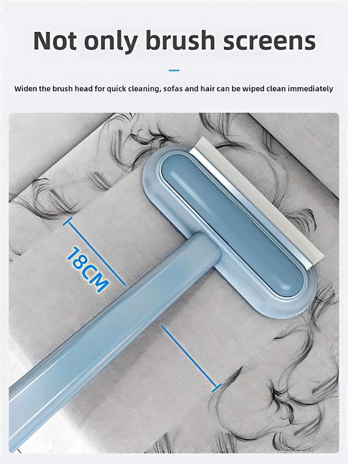 1 Pcs Upgraded Multi-Purpose Double-Sided Hair & Lint Brush - Reusable Lightweight Household Cleaner, Easy to Use Wet & Dry All Seasons Scrubber for Blankets, Coats, Lint Removal