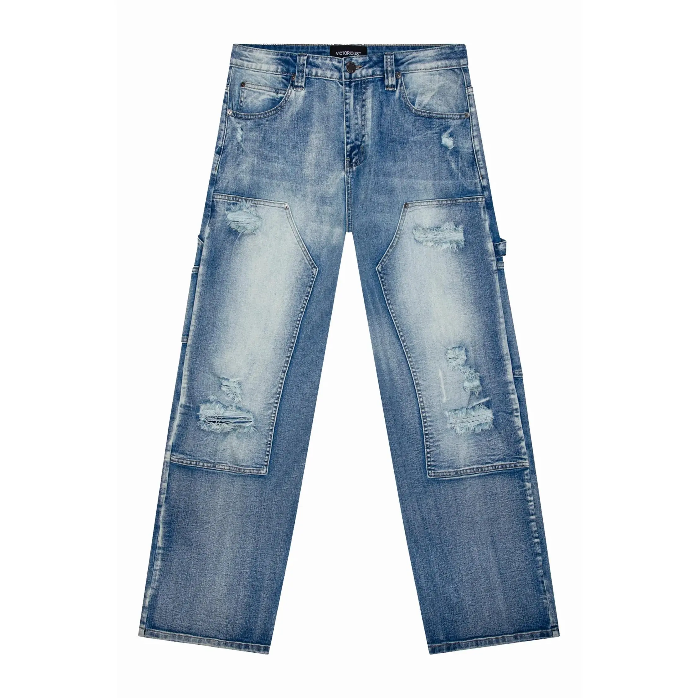 Baggy Fit Distressed Carpenter Denim Jeans