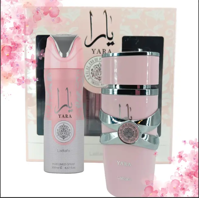 Lattafa Yara 2 Piece Gift Set - Vanilla Scented EDP 100ML & Perfumed Spray 200ML by Lattafa