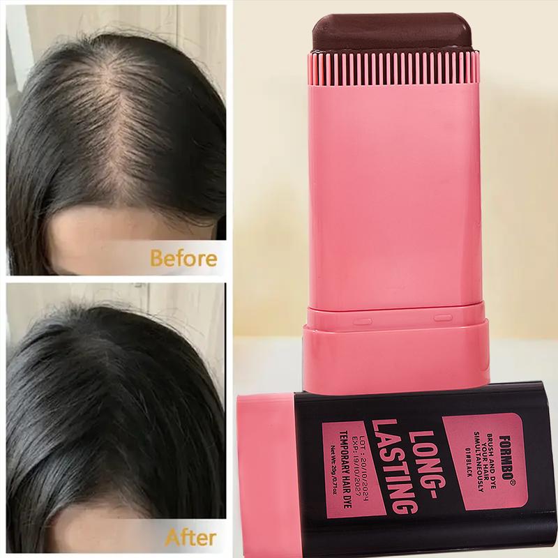 Hair Color Stick,Safe Convenient Comb Hair Dye Cream,Black Portable Hair Colouring,2-in-1 Color Correction Stick with Comb to Cover Gray and White Hair(three color, Black&BROWNISH BLACK &COFFEE COLOR)