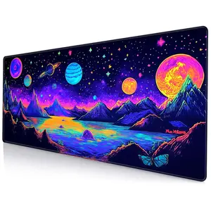 Space Starry Sky Pattern Mouse Pad, Rectangle Gaming Mouse Pad, High Quality Fabrics, Office Desk Keyboard Mat for Home Office Desk(pad Only)