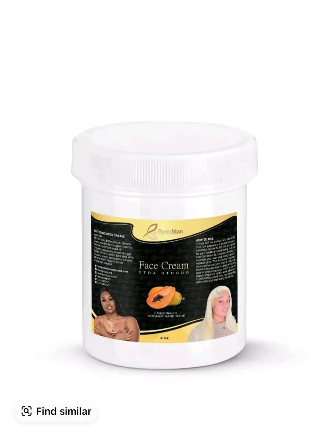 Byenblan Papaya Face Cream 4oz