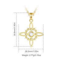 Style 8 18K Gold Plated Witch Knot with Moonstone