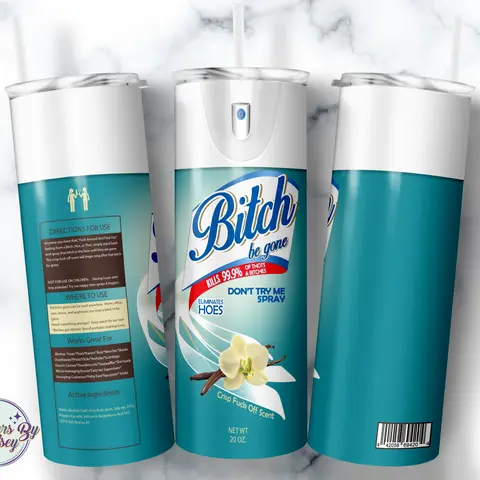 B*tch Be Gone - 20oz Custom Tumbler Bottle Drinkware Handmade Lid