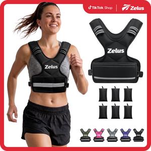 【DealsForYouDays】ZELUS Adjustable Weighted Vests,4-10lbs/11-20lbs/20-32lbs Adjustable Workout Weighted Vest with 6 Ironsand Weights for Men&Women:Motivational Walking, Running, Rucking, Strength Training #TikTokShopDealsforYouDays #SummerWins