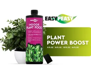 Liquid Indoor Plant Food, All-Purpose Indoor Plant Fertilizer, Liquid Plant Food, Easy Peasy Plants House Plant Fertilizers 4-3-4 Plant Nutrients, House Plant Food | Lasts Same as 8 oz Bottle
