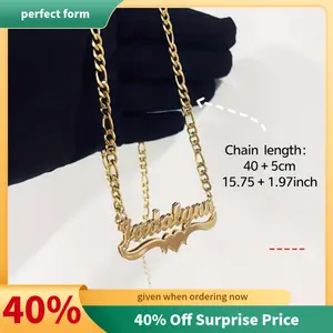 【perfect form】Custom Name Plate Necklace - Elegant Craft Necklace, Ideal for Valentine's Day, Casual Everyday Wear