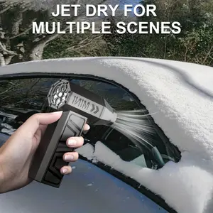 Turbo Jet Fan 4 Gears Adjustable 130000RPM Type-C Charging Car Accessories Electric Air Duster for Snow Cleaning & Car Blowing Handheld Snow Blower
