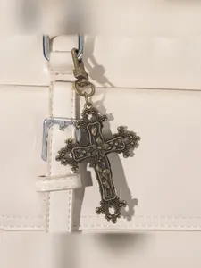 Cross Keychain Pendant, European and American Fashion Accessory, High Street Couple Matching Jewelry, Unique Bag Charm, All Seasons Elegant Style