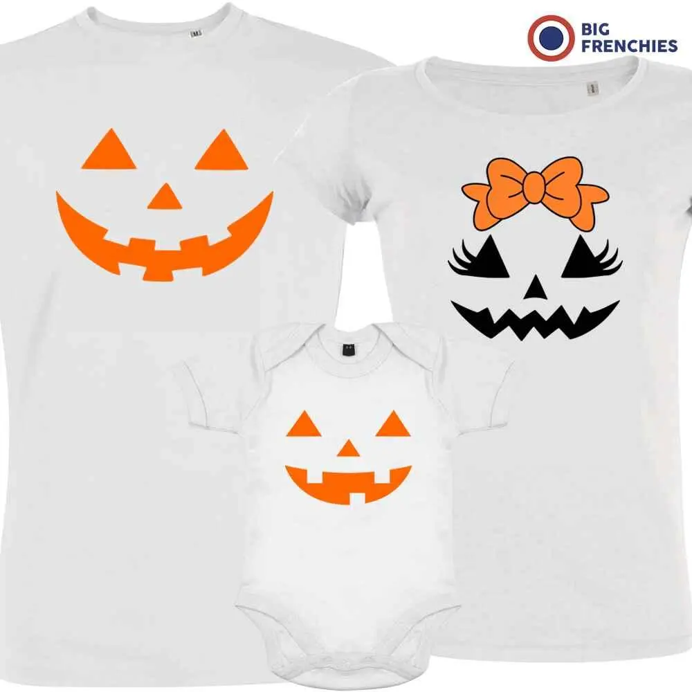 Women's Organic Cotton Halloween Matching Family Set (Set of 3) - Soft Short-Sleeve Navy Onesies, Onesie, Shortsleeve
