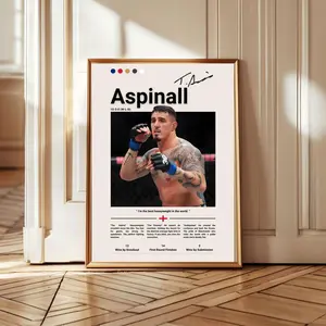 Tom Aspinall UFC Poster  MMA Wall Art, Fighter Print, Champion Gift ( Unframed - Print Only )