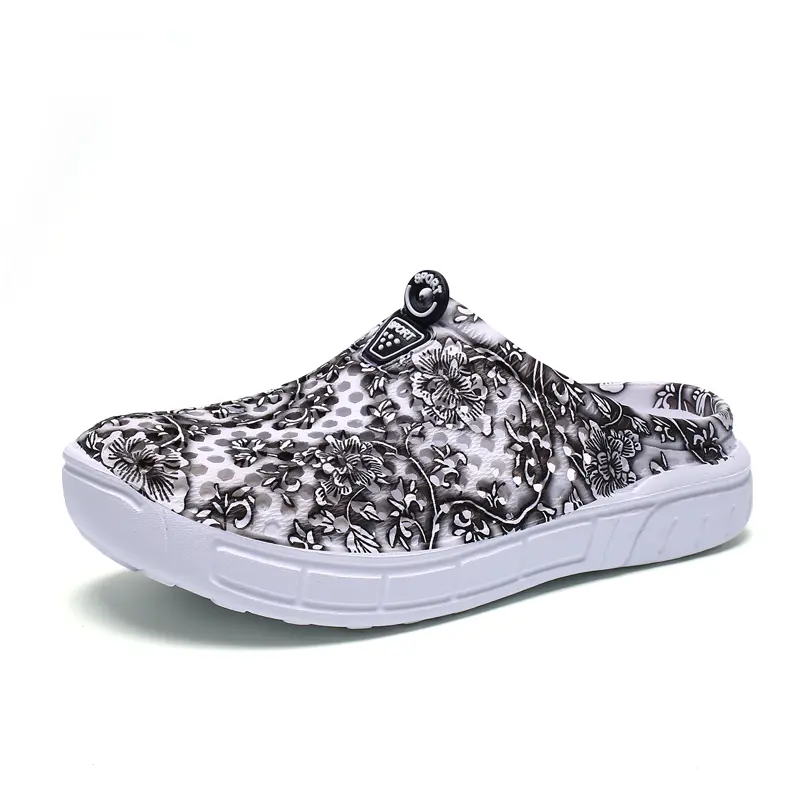 Women's Floral Print EVA Clogs, Lightweight Breathable Antislip Slippers for Summer, Beach, and Home