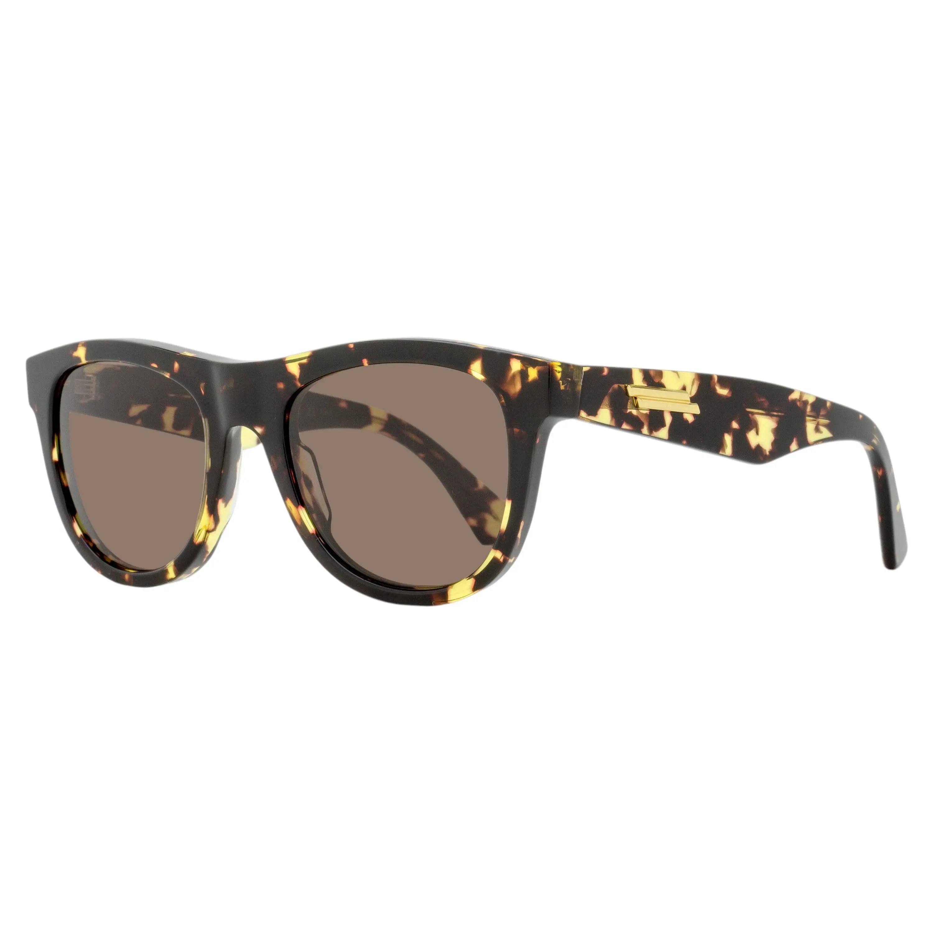 BOTTEGA VENETA Oval Sunglasses in Honey Havana Acetate Frame with Fringed Ribbons, 52mm Coffee Brown Oval Lenses for Unisex Wear, Uv Protection, Hand Made