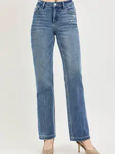 3 PACK STRAIGHT LEG MID RISE TUMMY CONTROL RISEN JEAN BUNDLE