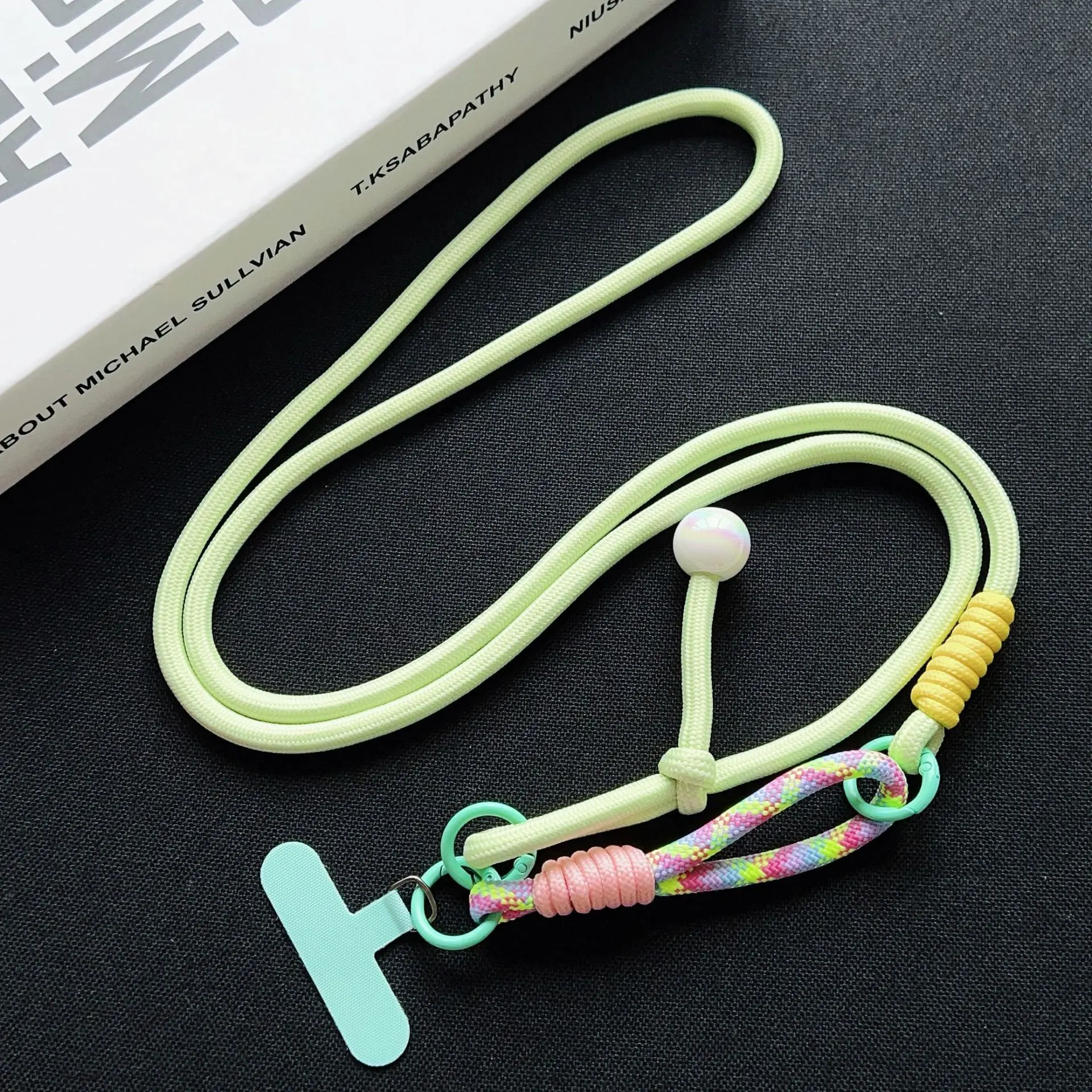 Fresh lime green pearl lanyard
