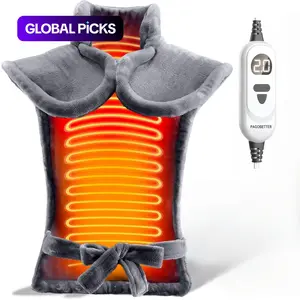 Large Electric Heating Pad for Back, Neck & Shoulders, 26" x 35" Flannel Heating Pad with Adjustable Strap, Fast Heating, 6 Heat Settings, Adjustable Heating Temperature, Auto Shut-Off, Machine Washable & UL Certified, Gift for Mom, Dad & Elderly